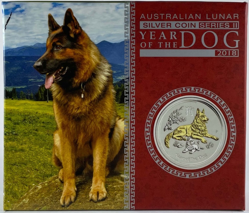 2018 Silver 1oz Gilded Coin Lunar - Year of the Dog product image