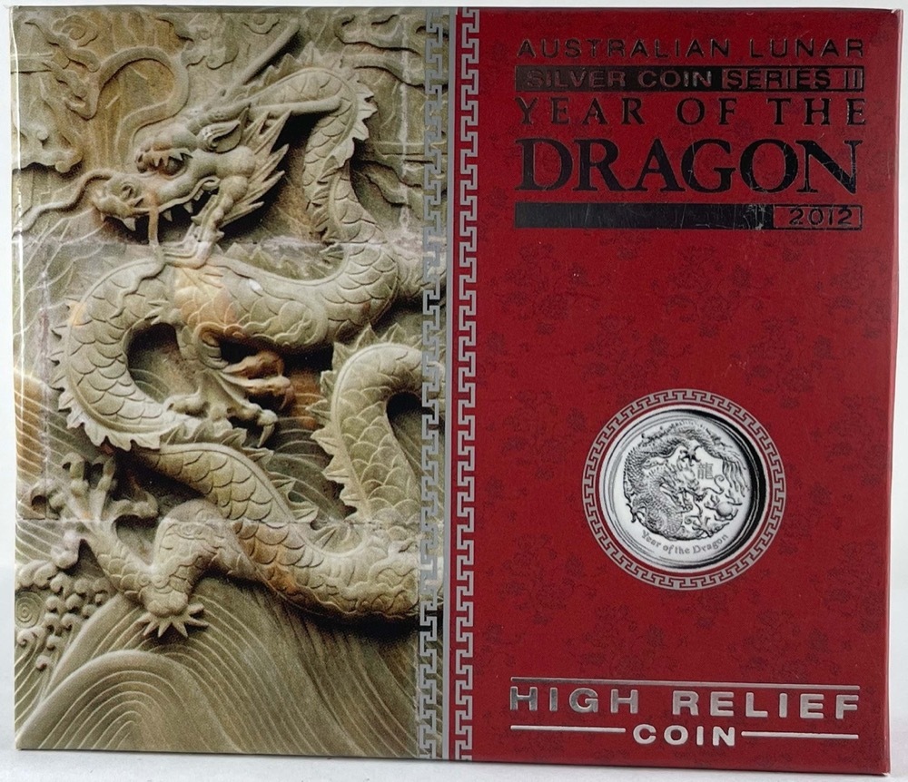 2012 Silver 1oz High Relief Proof Coin Dragon product image