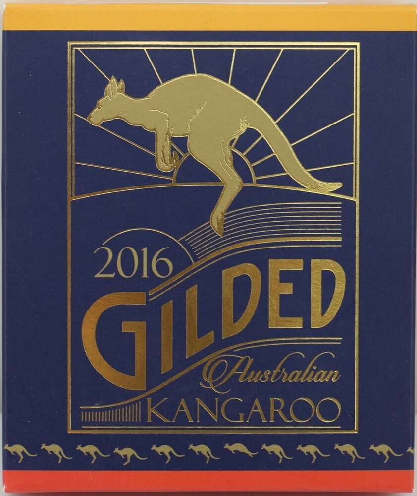 2016 Silver 1oz Gilded Coin Australian Kangaroo product image