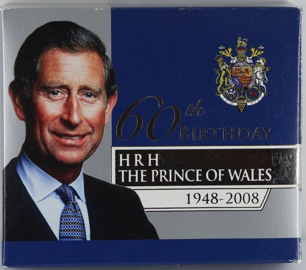2008 Silver 1oz Proof Coin Prince of Wales 60th Birthday product image