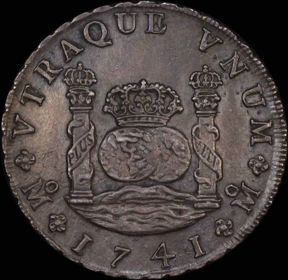 Mexico 1741 Silver 8 Reales Pillar Dollar KM# 103 about Unc product image
