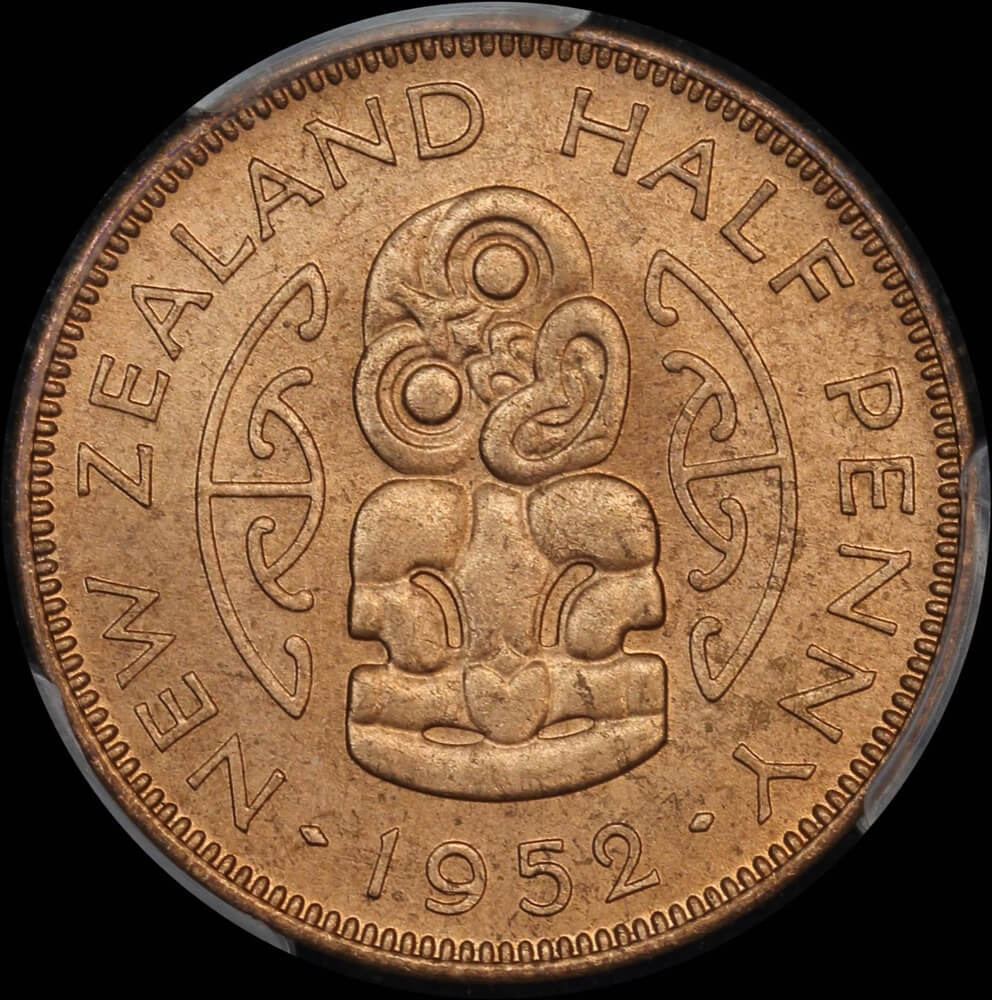 New Zealand 1952 Halfpenny KM# 20 PCGS MS65RB product image