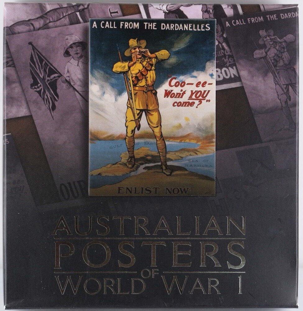 2014 Silver Rectangular 1oz Proof Coin WWI Posters - Enlist Now product image