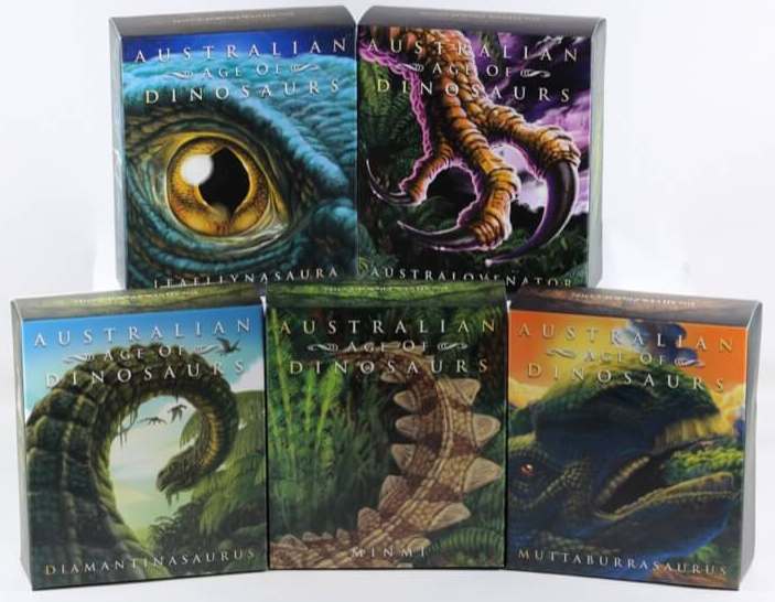 2014 - 2015 Silver 5 Coin Set 1oz Proof Coin Australian Age of Dinosaurs product image