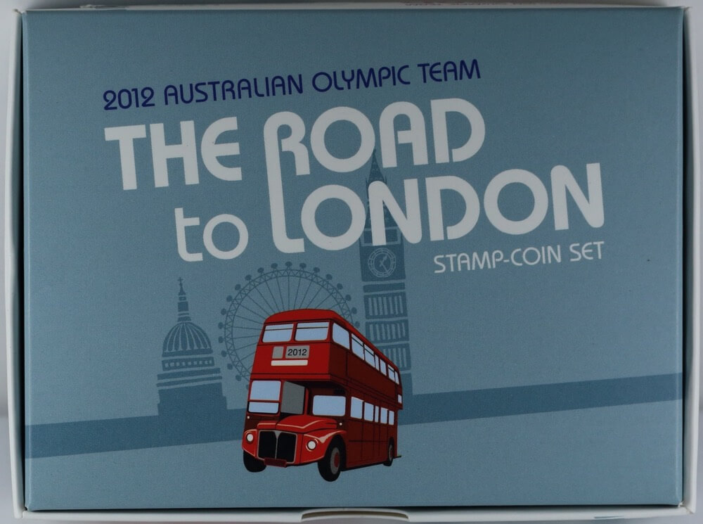 2012 Silver 1/2oz Proof Coin Olympic Team Road to London Stamp-Coin Set product image