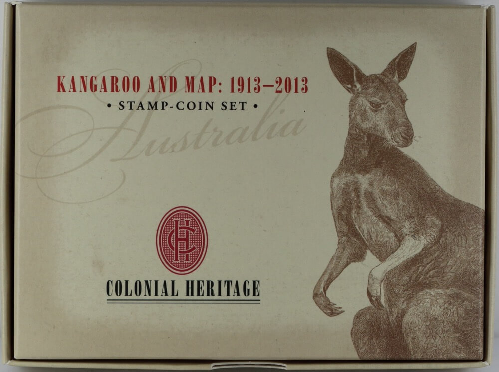 2013 Silver 1/2oz Proof Coin Kanagroo and Map Stamp-Coin Set product image