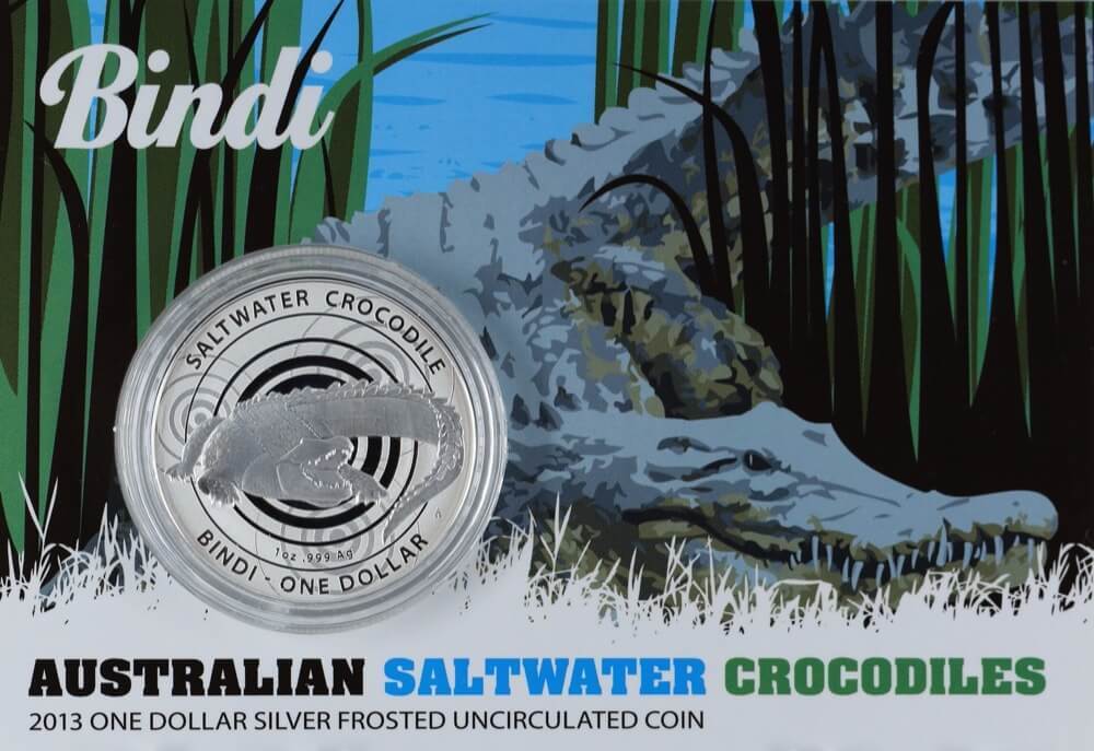 2013 Silver 1 Dollar Coin Saltwater Crocs - Bindi product image