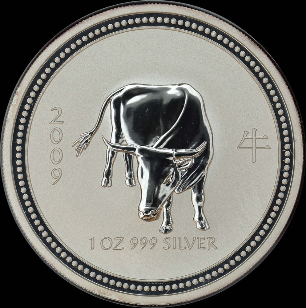 2009 Silver 1oz Unc Coin Lunar Ox - Series I product image