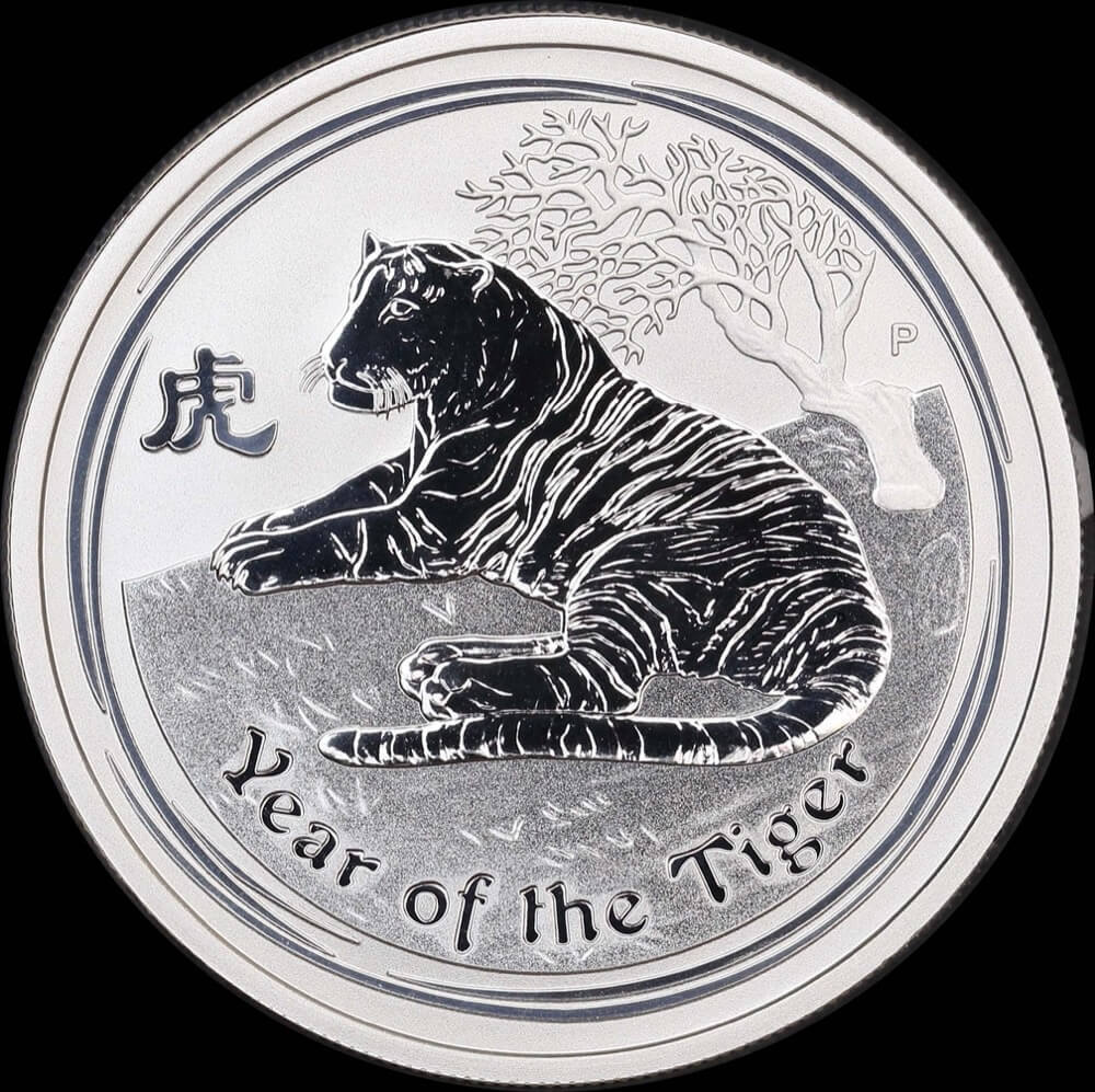 2010 Silver 1/2oz Unc Coin Lunar Tiger - Series II product image