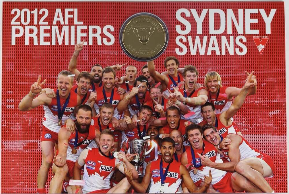2012 One Dollar Coin Uncirculated Sydney Swans AFL Premiership product image