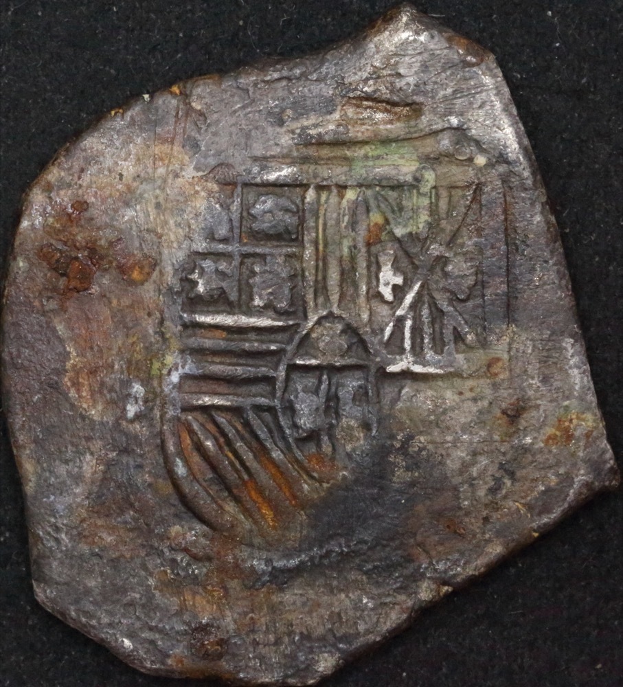 Mexico ca 1652 Silver 8 Reales ex Gilt Dragon Shipwreck Very Good WAM Cert # 13218 product image