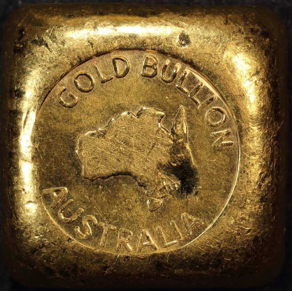 Gold Bullion Australia 1ozt Cast Gold Ingot 99.99% Pure product image