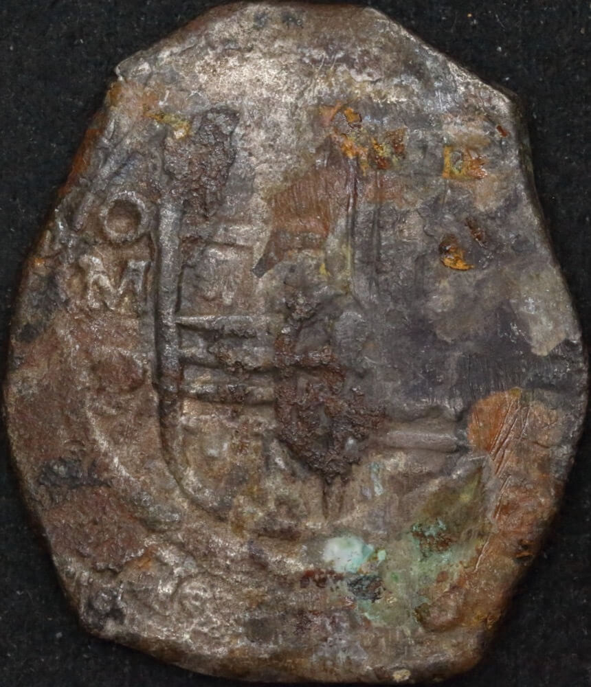 Mexico ca 1652 Silver 8 Reales ex Gilt Dragon Shipwreck Very Good WAM Cert # 13219 product image