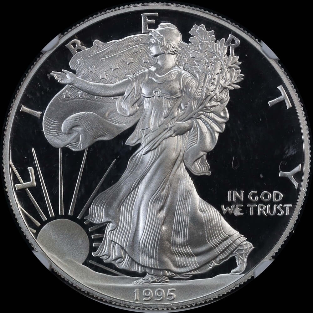 United States 1995 Proof Silver 1oz Eagle NGC PF69 product image