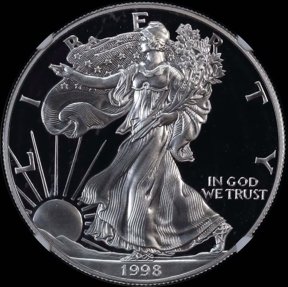 United States 1998 P Silver 1oz Eagle NGC PF70 product image
