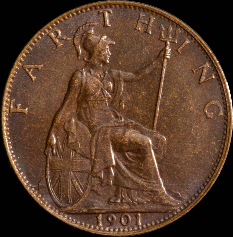 1901 Copper Farthing Victoria S#3963 Uncirculated product image