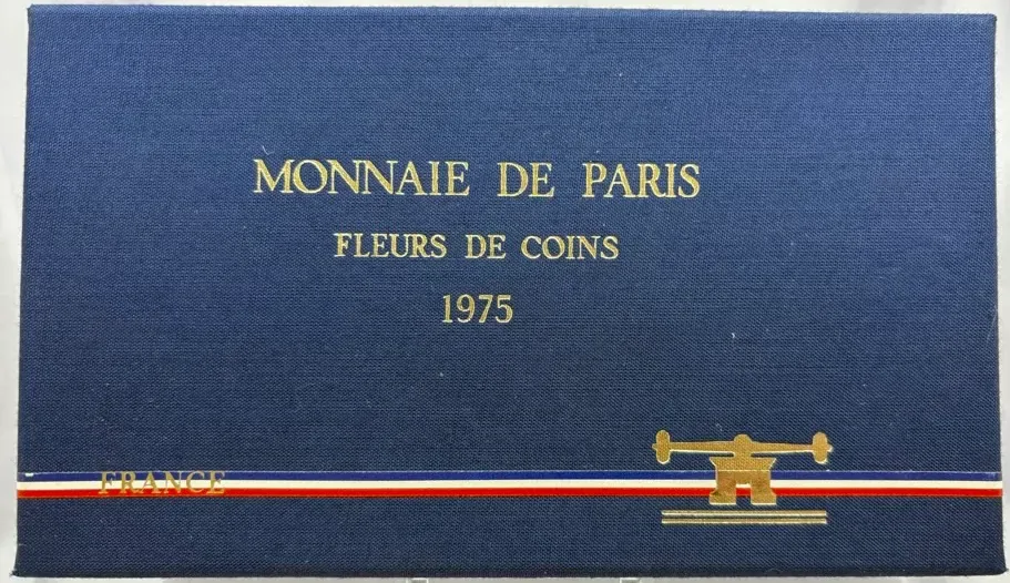France 1975 Specimen Coin Set of 9 Fleurs de Coin product image