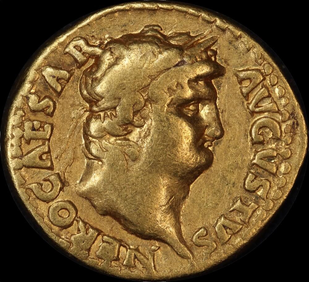 Ancient Rome (Imperial) 64 AD Nero Gold Aureus Jupiter RIC 52 about VF product image