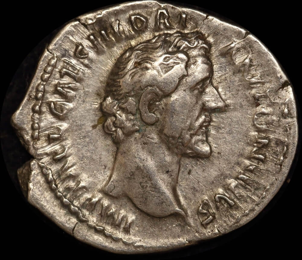 Ancient Rome (Imperial)  138 AD Hadrian Silver Denarius Aequitas  RIC II 10a good VF product image