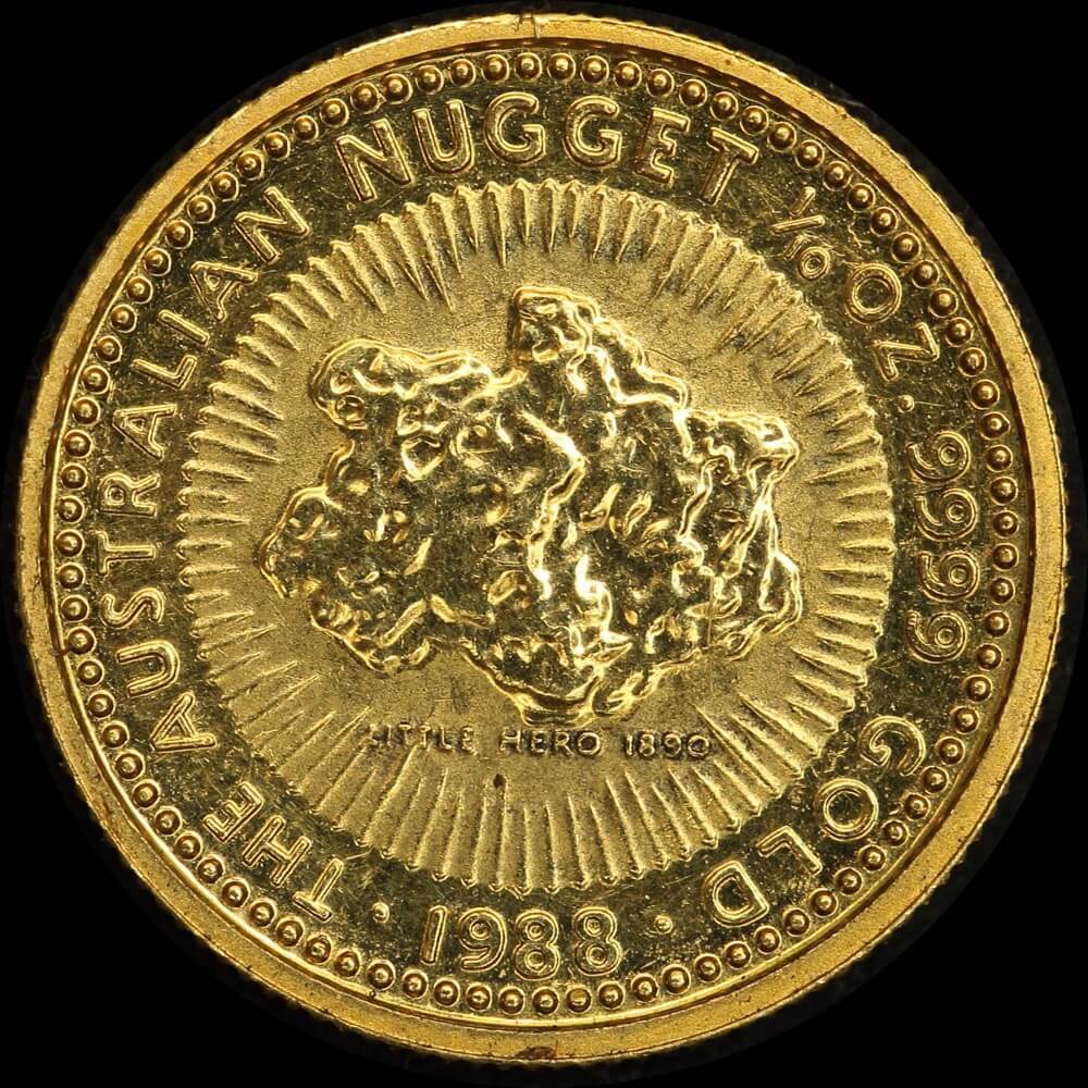 1988 Gold One Tenth Ounce Coin Little Hero Nugget product image