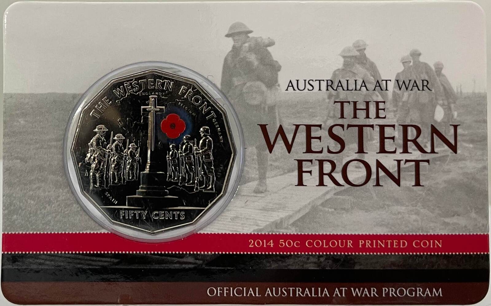 2014 50c Coin Coloured Uncirculated  Australia At War - The Western Front product image