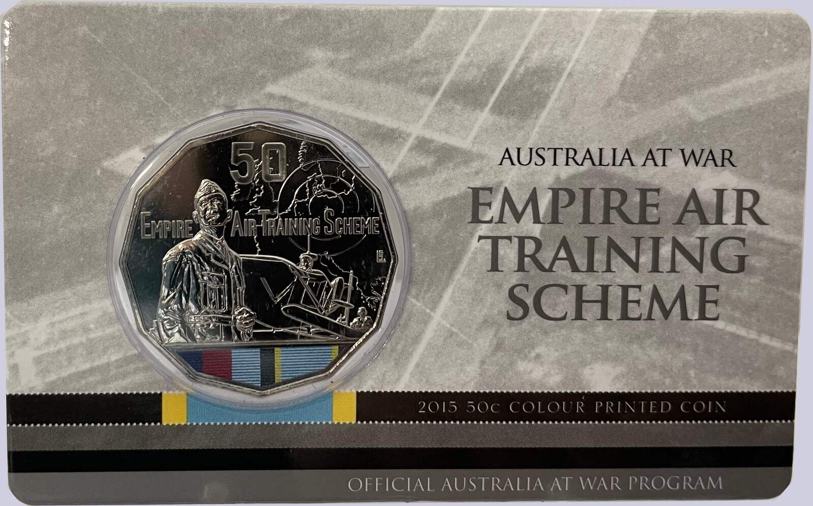 2015 50c Coin Coloured Uncirculated Australia At War - Empire Air Training Scheme product image