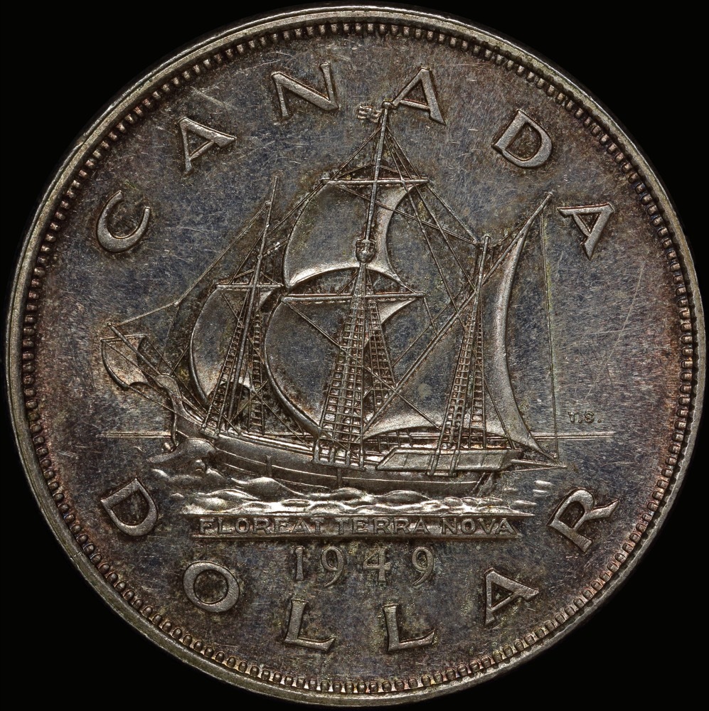 Canada 1949 Silver 1 Dollar KM# 47 Choice Uncirculated product image