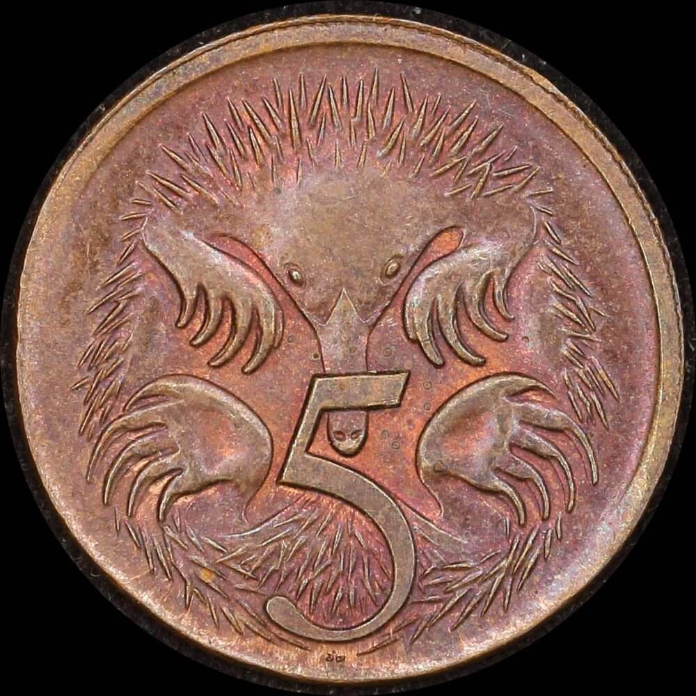 Australia 1988 5 Cent Error Coin (Struck On 1 Cent Planchet) PCGS MS63BN product image