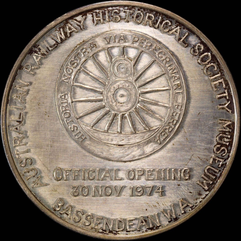 1974 Silver Medallion Australian Railway Historical Society Museum product image