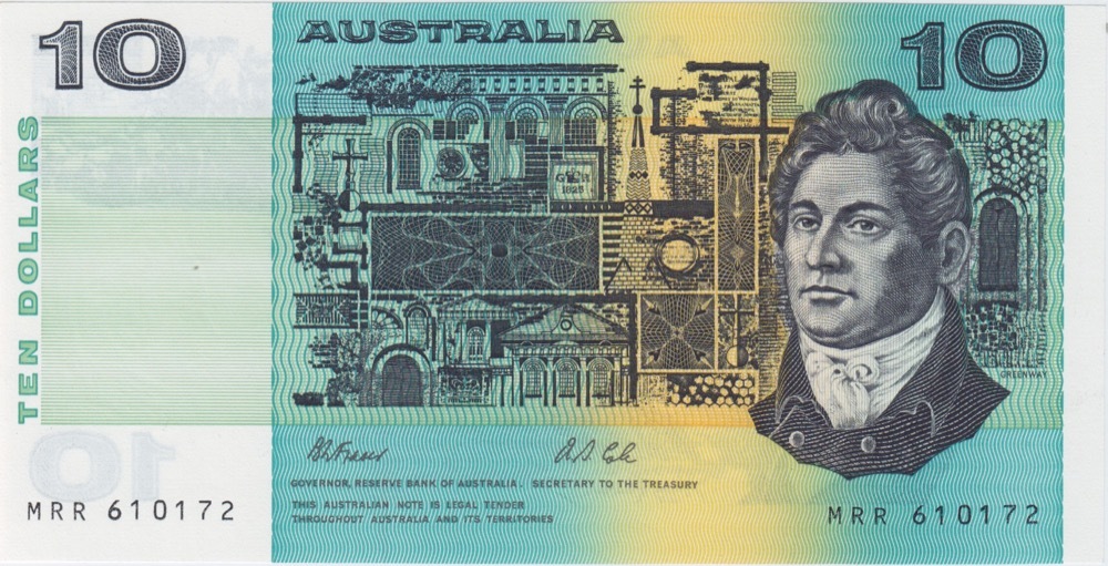 1992 $10 Note MRR Last Prefix Fraser/Cole Without PIL R313bL Uncirculated product image