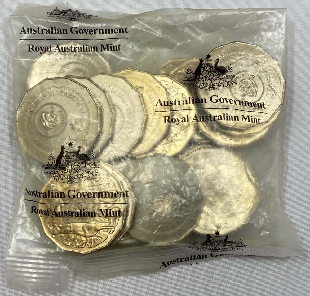 2016 50c Mint Bag of 20 Coins Uncirculated Changeover product image