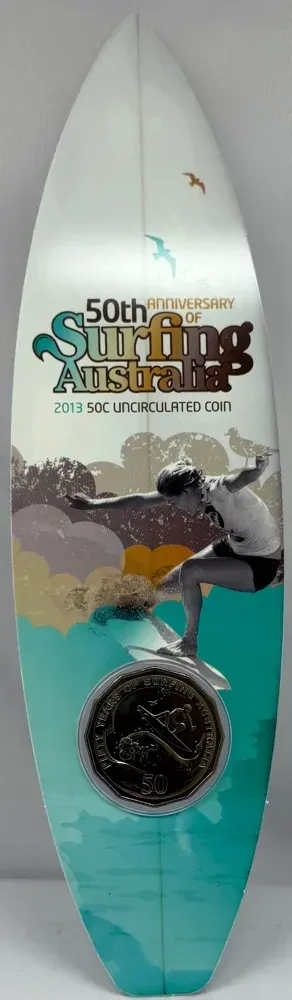 2013 50 Cent Uncirculated Coin Anniversary of Surfing product image