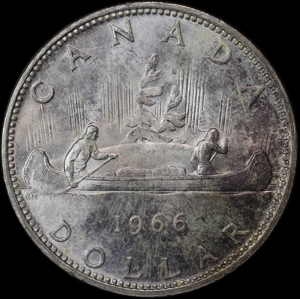 Canada 1966 Silver 1 Dollar KM#54 Choice Uncirculated product image