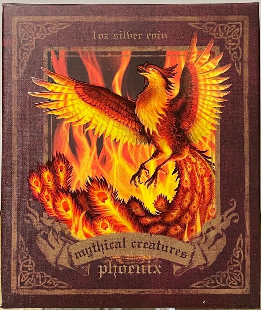 Tuvalu 2013 Silver 1 Dollar Proof Mythical Creatures - Phoenix product image