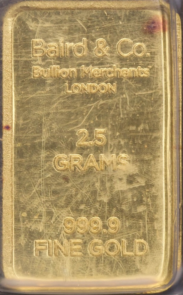 Baird Mint Fine Gold 2.5 gram Minted Ingot product image