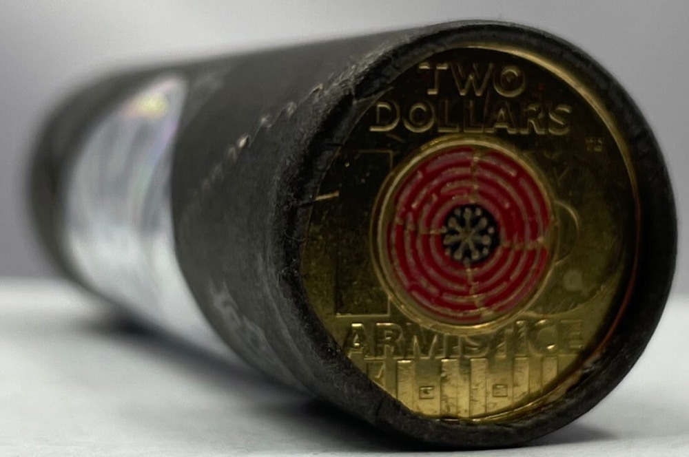 2018 Coloured $2 Cotton & Co Roll of 25 Coins - Armistice product image