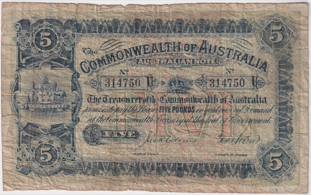 1916 Five Pound Collins/Allen R36c Very Good product image