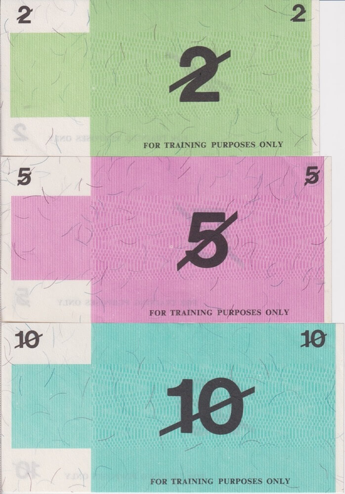 Set of Paper Decimal Training Notes (1985 ~ 1996) Uncirculated product image
