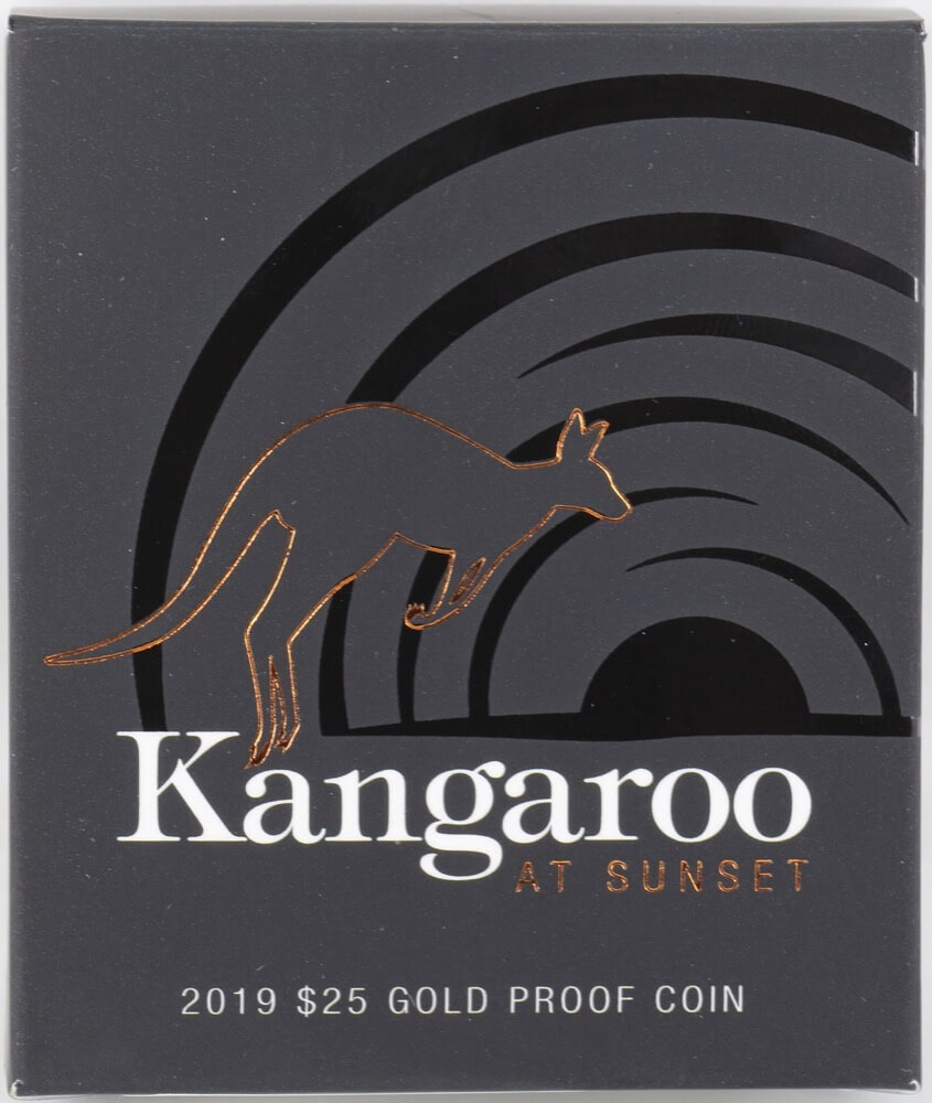 2019 $25 Gold Proof Coin Kangaroo at Sunset product image