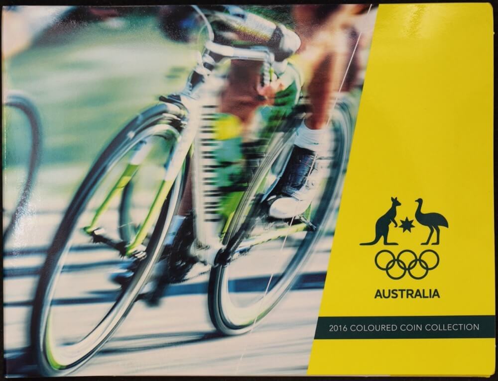 2016 Coloured 2 Dollar 5 Coin Set Australian Olympic Team - Cycling Cover product image