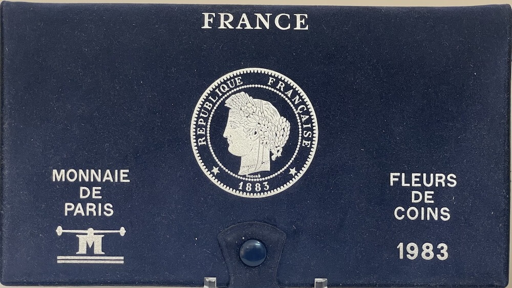France 1983 Specimen Coin Set of 12 Fleurs de Coin product image