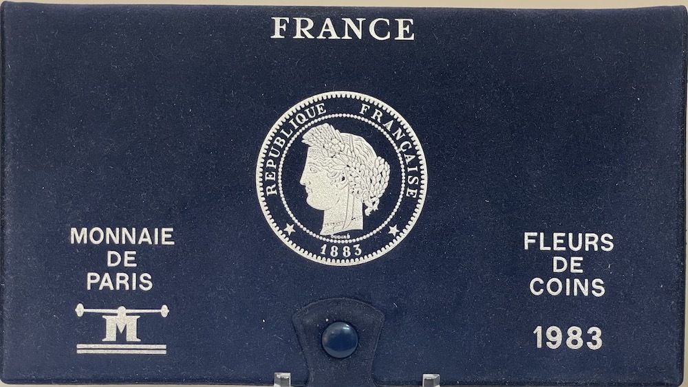 France 1983 Specimen Coin Set of 12 Fleurs de Coin product image