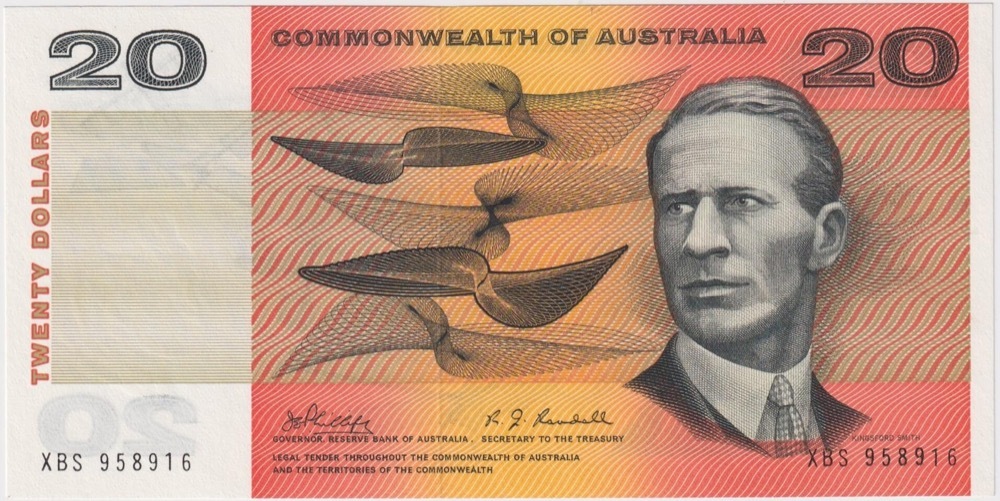 1968 $20 Note Phillips/Randall XBS First Prefix R403F good EF product image