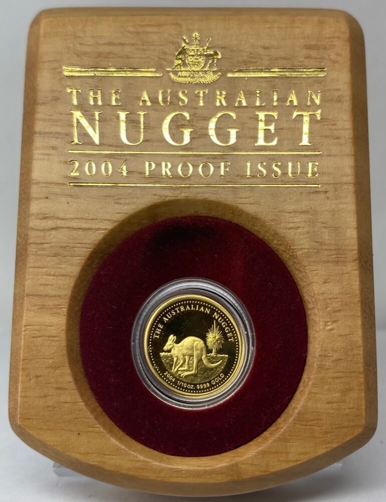 2004 Gold 1/10oz Proof Kangaroo Nugget product image