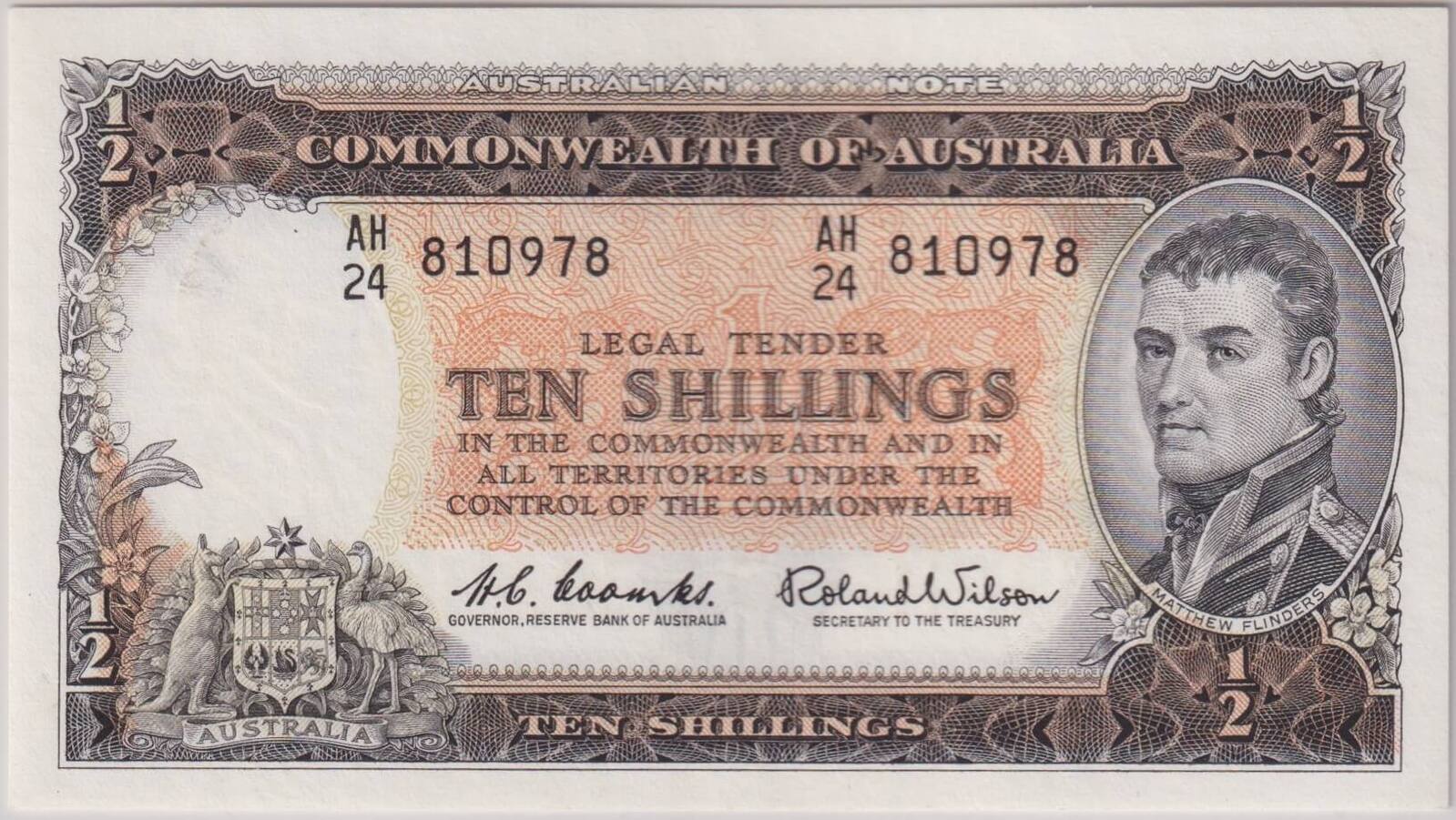 1961 Ten Shilling Coombs/Wilson R17 PCGS AU55 product image
