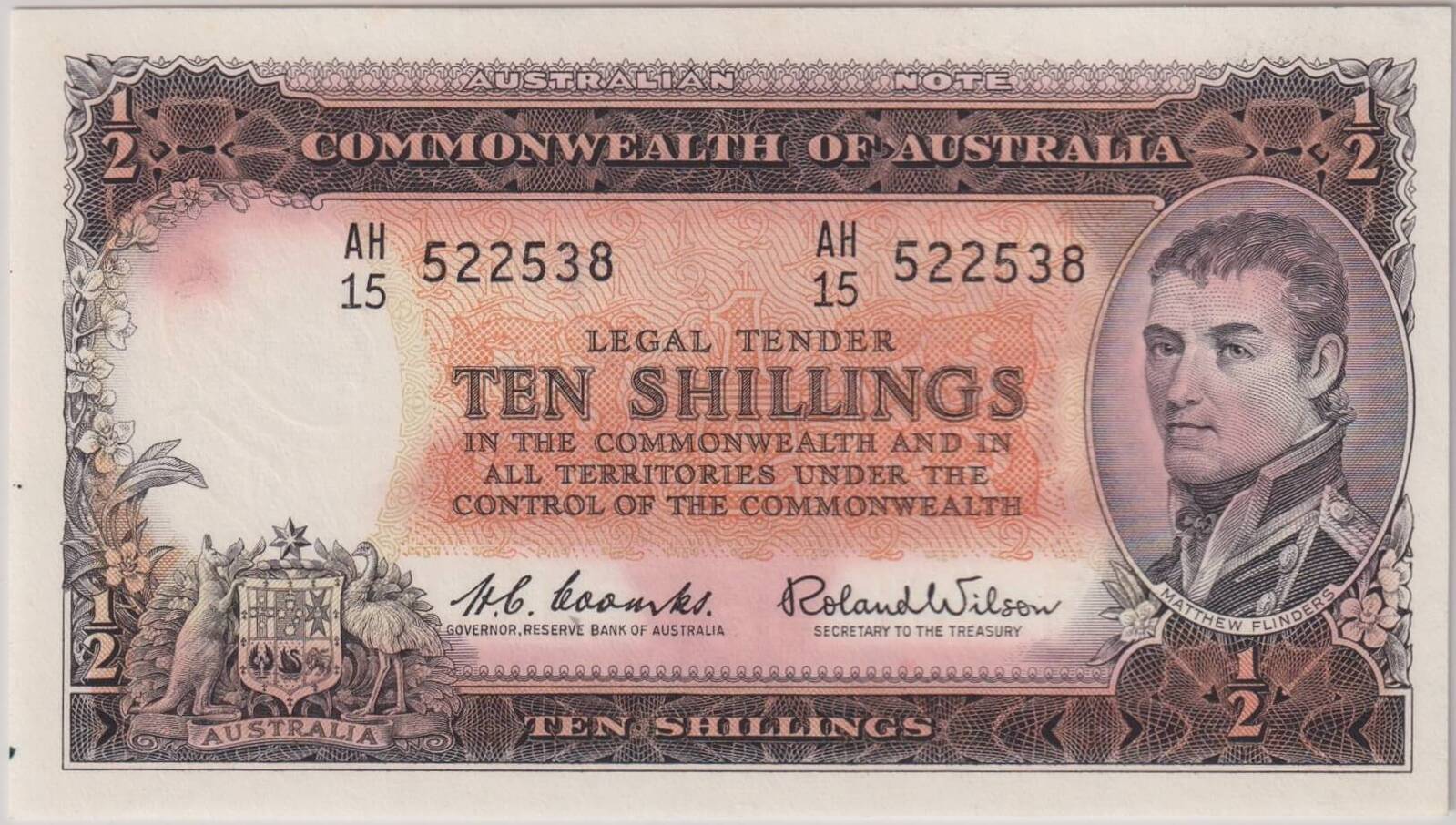1961 Ten Shilling Coombs/Wilson R17 PCGS AU58 product image