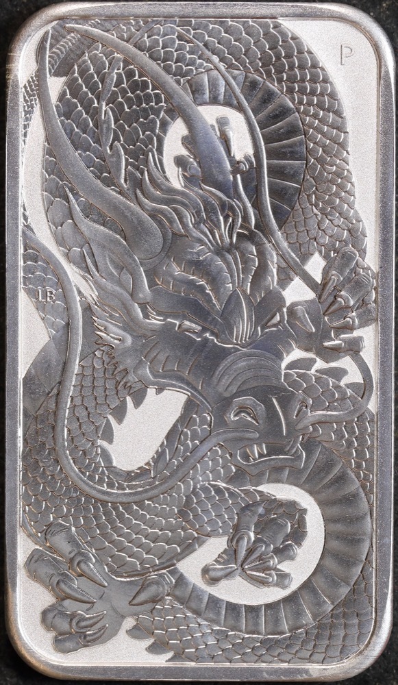 2021 Silver 1oz Rectangular Bullion Coin - Lunar Dragon product image