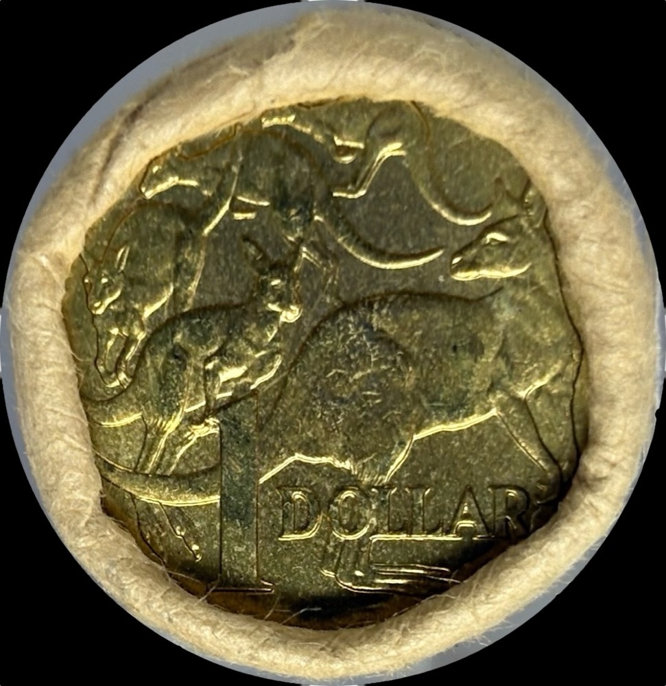 1985 One Dollar Coin Mint Roll Mob of Roos Heads/Tails product image