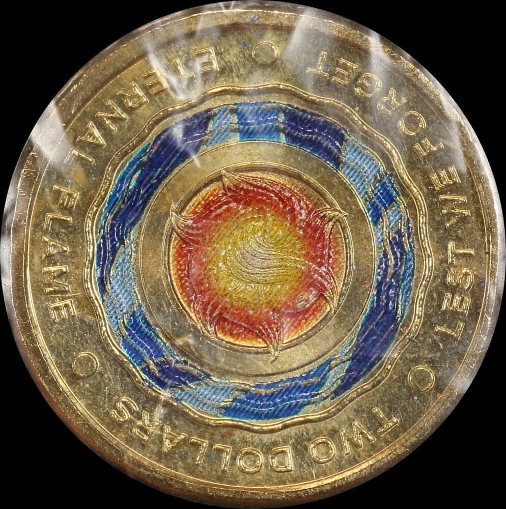 2018 Coloured 2 Dollar Mint Bag of 5 Coins Eternal Flame  product image