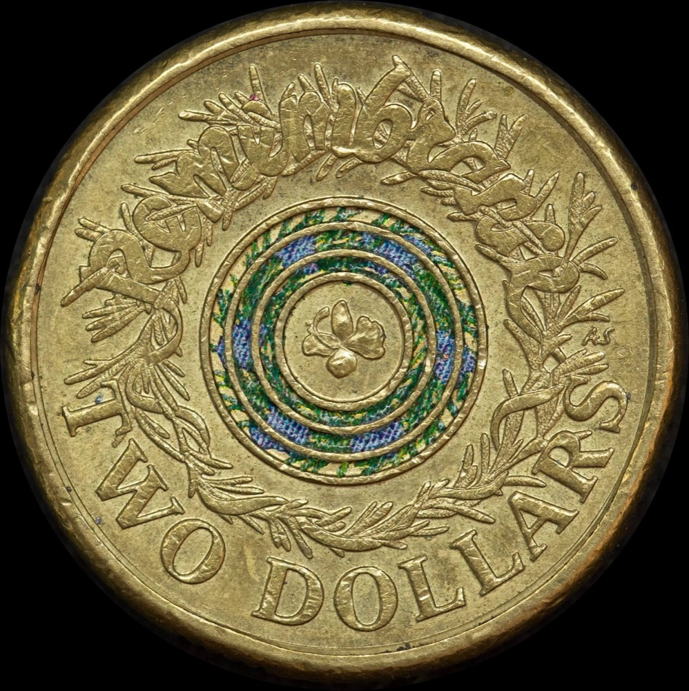 2017 Coloured 2 Dollar Coin Remembrance Day Circulated product image
